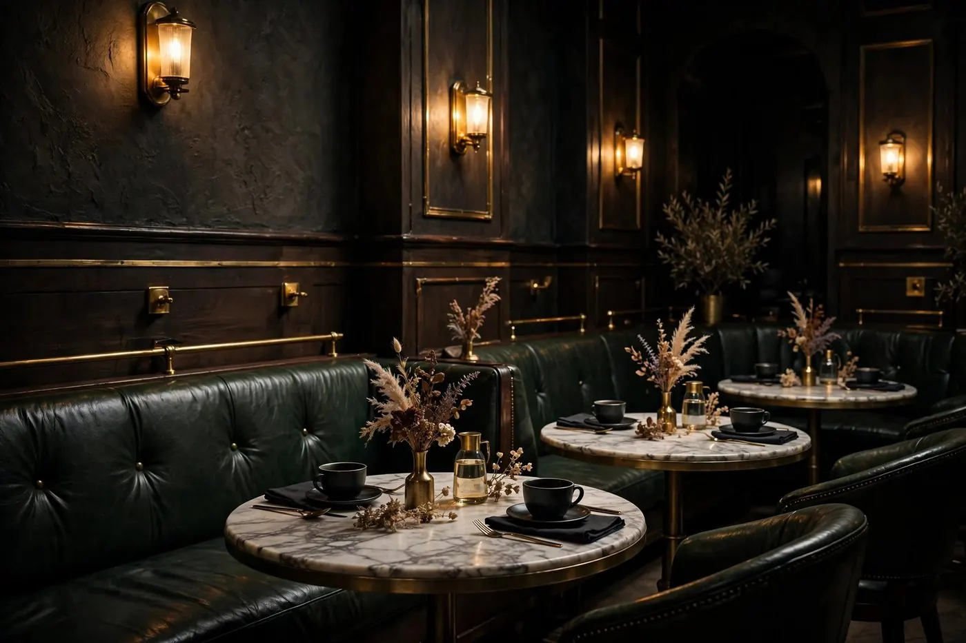 Elegant dining room at Saffire Café and Lounge