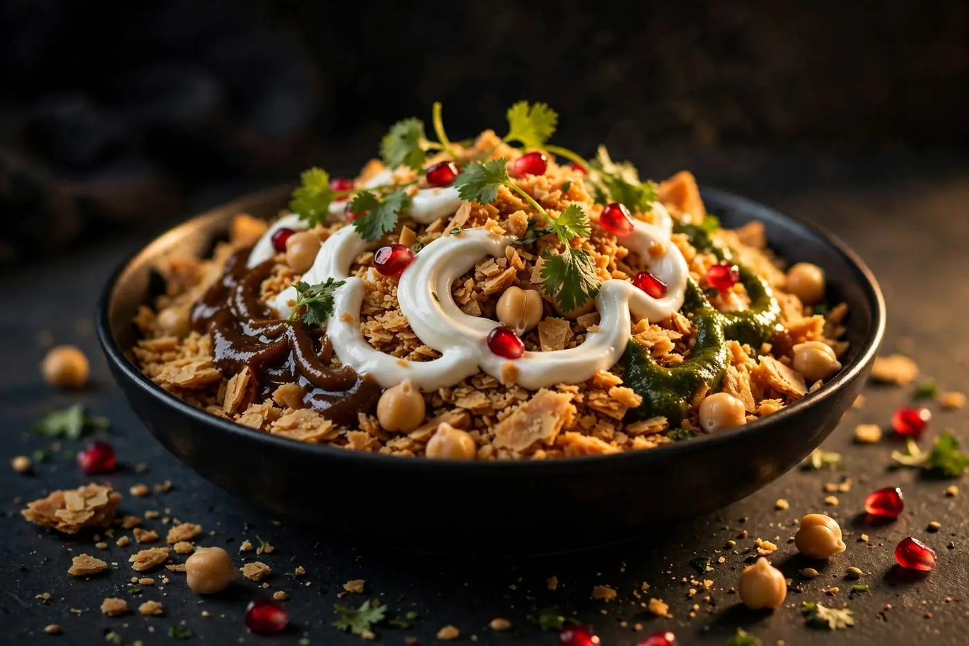 Samosa chaat bowl