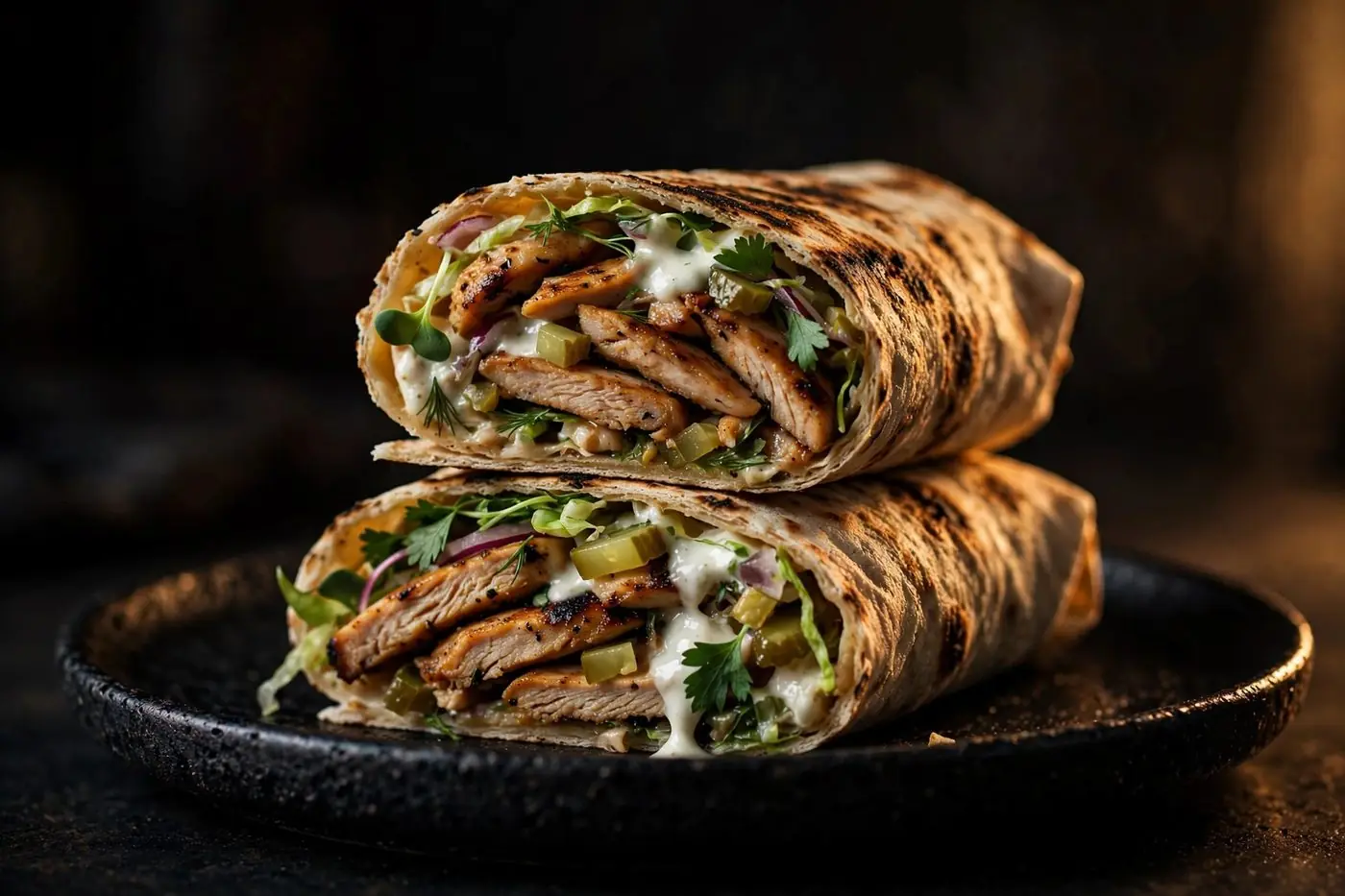 Chicken shawarma wrap